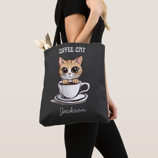 Niedlicher Kaffee Chat Personalisiert Funny Tote T Tasche (Von Nahem)