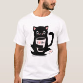 Niedlicher Kaffee Chat T - Shirt (Vorderseite)