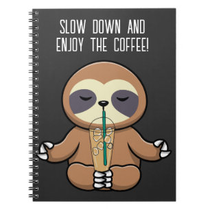 Niedlicher Kaffee & Ice, Abkühlung und Kaffee geni Notizblock