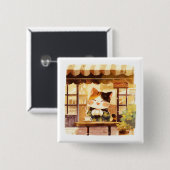 Niedlicher Kaffee im gemütlichen Café Button (Vorne & Hinten)