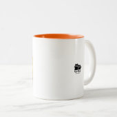 Niedlicher Kaffee im gemütlichen Café Zweifarbige Tasse (VorderseiteRechts)