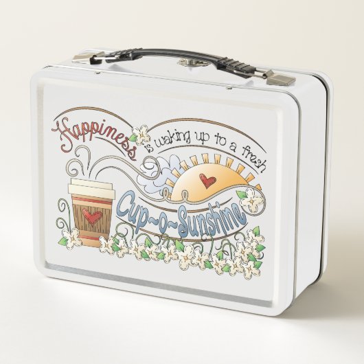 Niedlicher Kaffee Inspiration Metal Lunch Box (Rückseite)