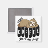 Niedlicher Kaffee-Kostenvoranschlag Magnet (Vorderseite/Rückseite)