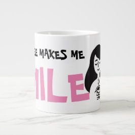 Niedlicher Kaffee lässt mich lächeln Jumbo-Tasse