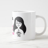 Niedlicher Kaffee lässt mich lächeln Jumbo-Tasse (Rechts)