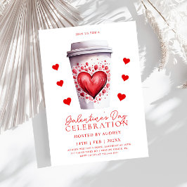 Niedlicher Kaffee Latentines Galentines Party Einladung