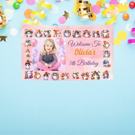 Niedlicher Kaffee Lover Ghost Banner für Kinder zu