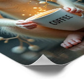 Niedlicher Kaffee Poster (Ecke)