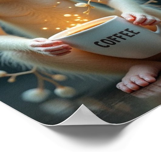 Niedlicher Kaffee Poster (Ecke)