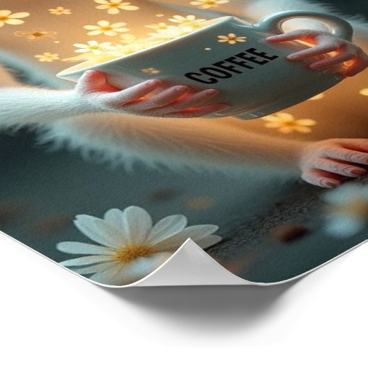 Niedlicher Kaffee Poster (Ecke)