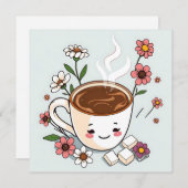Niedlicher Kaffee und Blume Whimsikum (Vorne/Hinten)