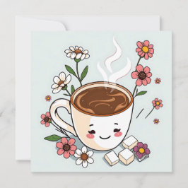 Niedlicher Kaffee und Blume Whimsikum