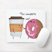 Niedlicher Kaffee und Donut Komplettes Paar Mousepad (Mit Mouse)