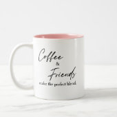 Niedlicher Kaffee und Freunde - perfekte Mischung Zweifarbige Tasse (Links)