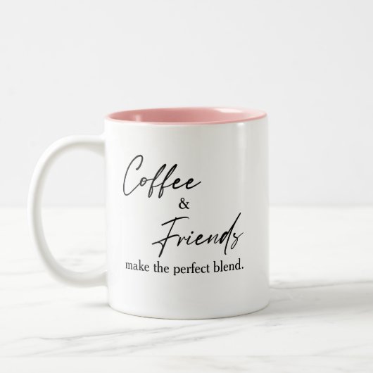 Niedlicher Kaffee und Freunde - perfekte Mischung Zweifarbige Tasse (Links)