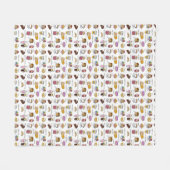 Niedlicher Kaffee und Komfort - Illustriertes Must Fleecedecke (Vorderseite (Horizontal))