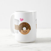 Niedlicher Kaffee und Krapfen in der Liebe, Kaffeetasse (Vorderseite Links)