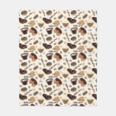 Niedlicher Kaffee und süße Liebhaber Fleecedecke (Vorderseite)