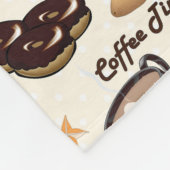 Niedlicher Kaffee und süße Liebhaber Fleecedecke (Ecke)