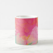 Niedlicher Kaffee Zitat Wasserfarbe Moderner Spaß Kaffeetasse (Mittel)