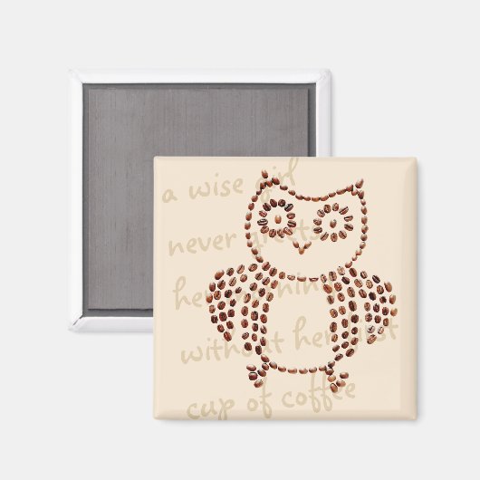 Niedlicher Kaffeebraubvogel Magnet (Vorderseite/Rückseite)