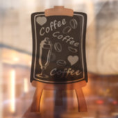 Niedlicher Kaffeehaus Fensterklammern Fensteraufkleber (Blatt 2)