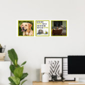 Niedlicher Kaffeespezialist Labrador Custom Poster (Heimbüro)
