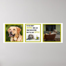 Niedlicher Kaffeespezialist Labrador Custom Poster