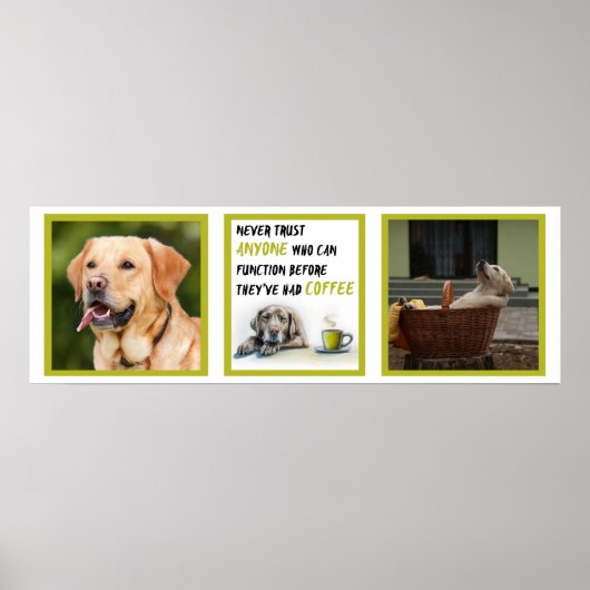 Niedlicher Kaffeespezialist Labrador Custom Poster (Vorne)