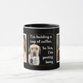 Niedlicher Kaffeetrinken Labrador-Brauch Tasse (Zentrum)