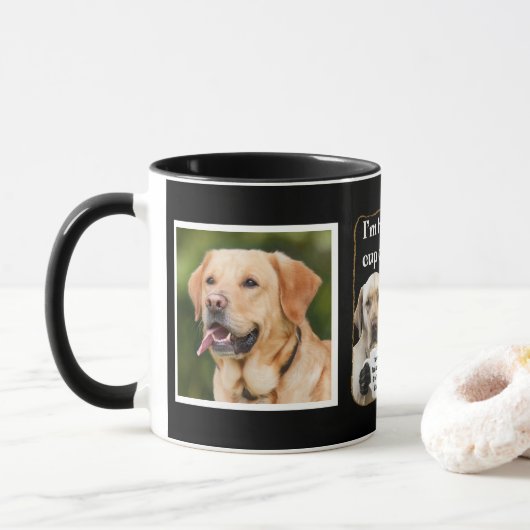 Niedlicher Kaffeetrinken Labrador-Brauch Tasse (Mit Donut)