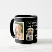 Niedlicher Kaffeetrinken Labrador-Brauch Tasse (Vorderseite Links)
