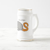 Niedlicher Kaiser Tamarin Illustrator Cartoon Bierglas (VorderseiteRechts)
