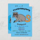 Niedlicher Kaiser Tamarin Illustrator Cartoon Einladung (Vorne/Hinten)