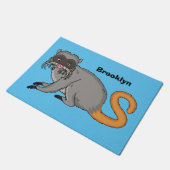 Niedlicher Kaiser Tamarin Illustrator Cartoon Fußmatte (Schrägansicht)