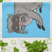 Niedlicher Kaiser Tamarin Illustrator Cartoon Geschirrtuch (Gefaltet)