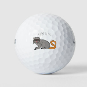 Niedlicher Kaiser Tamarin Illustrator Cartoon Golfball