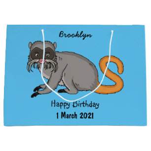 Niedlicher Kaiser Tamarin Illustrator Cartoon Große Geschenktüte