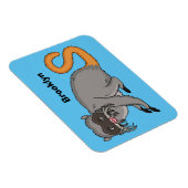 Niedlicher Kaiser Tamarin Illustrator Cartoon Magnet (Rechte Seite)