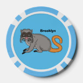 Niedlicher Kaiser Tamarin Illustrator Cartoon Pokerchips (Rückseite)
