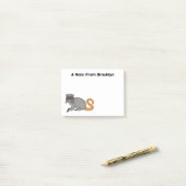 Niedlicher Kaiser Tamarin Illustrator Cartoon Post-it Klebezettel (Auf Schreibtisch)