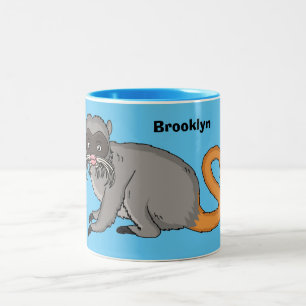 Niedlicher Kaiser Tamarin Illustrator Cartoon Zweifarbige Tasse