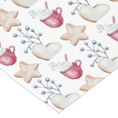 Niedlicher Kakao und Kekse Aquarell Kurzer Tischläufer (Ecke)