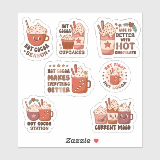 Niedlicher Kakaoaufkleber Aufkleber (Blatt)