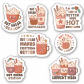 Niedlicher Kakaoaufkleber Aufkleber (Vorderseite)