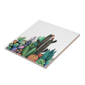 Niedlicher Kakteen Garden in Pot Fliese (Seite)