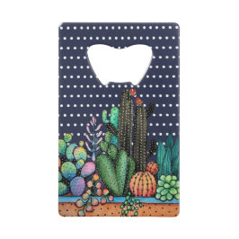 Niedlicher Kakteen Garden in Pot Geldbeutel Flaschenöffner