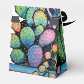 Niedlicher Kakteen Garden in Pot Geschenkschachtel (Rückseite)