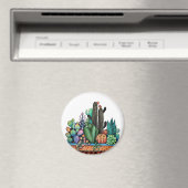 Niedlicher Kakteen Garden in Pot Magnet (In Situ (Geschirrspüler))