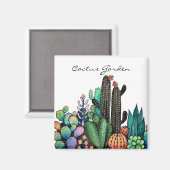 Niedlicher Kakteen Garden in Pot Magnet (Vorderseite/Rückseite)